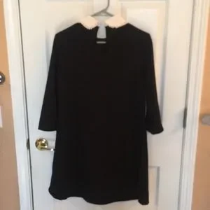 amazon black pearl dress BLACK DRESS WITH PEARL SLEEVES